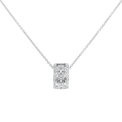 [Aurora]PARENTESI NECKLACE SILVER DIAMOND