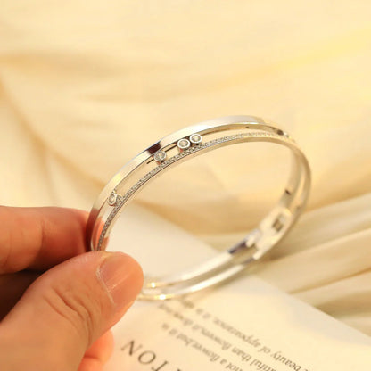 [AURORA]Move Romane Diamond Bangle Bracelet