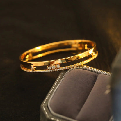 [AURORA]Move Romane Diamond Bangle Bracelet