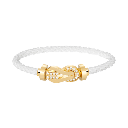 [AURORA]CHANCE GROSSES 8-FACH-SCHNALLE HALBDIAMANTARMBAND GOLD