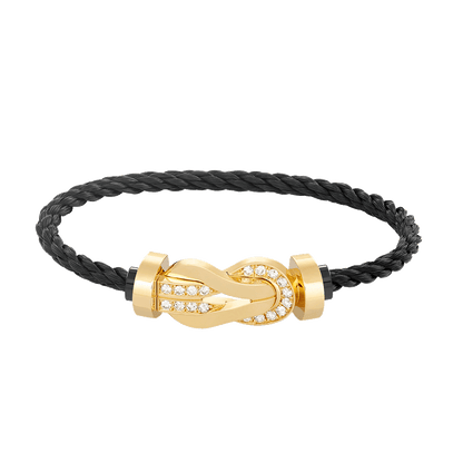 [AURORA]CHANCE GROSSES 8-FACH-SCHNALLE HALBDIAMANTARMBAND GOLD