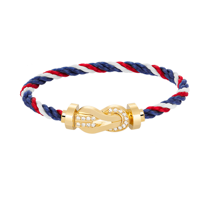 [AURORA]CHANCE GROSSES 8-FACH-SCHNALLE HALBDIAMANTARMBAND GOLD