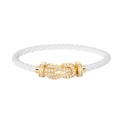 [AURORA]CHANCE GROSSES 8-FACH-ARMBAND MIT VOLLDIAMANTEN UND SCHNALLE GOLD