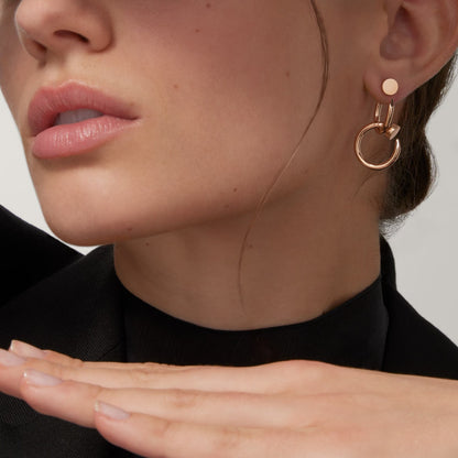 [AURORA]JUSTE NO DIAMOND DOUBLE EARRINGS