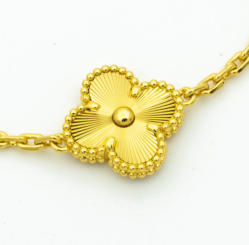 [Aurora]CLOVER BRACELET 5 MOTIFS GOLD DIAMOND