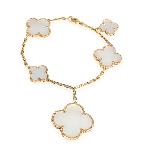 [AURORA]MAGIC CLOVER MOP GOLD BRACELET 5 MOTIFS