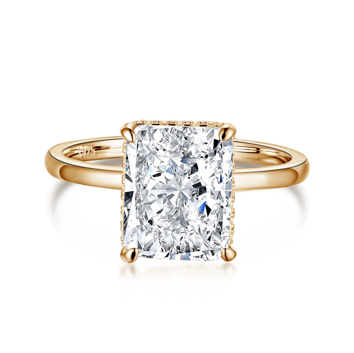 [Aurora]4.0 Carat Ornate Enchanting Radiand Cut Banquet Ring