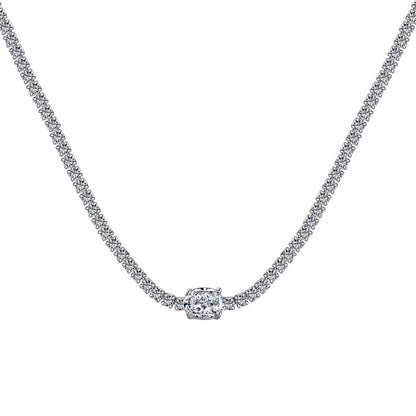 [Aurora]1.0 Carat Shining Oval Cut Necklace