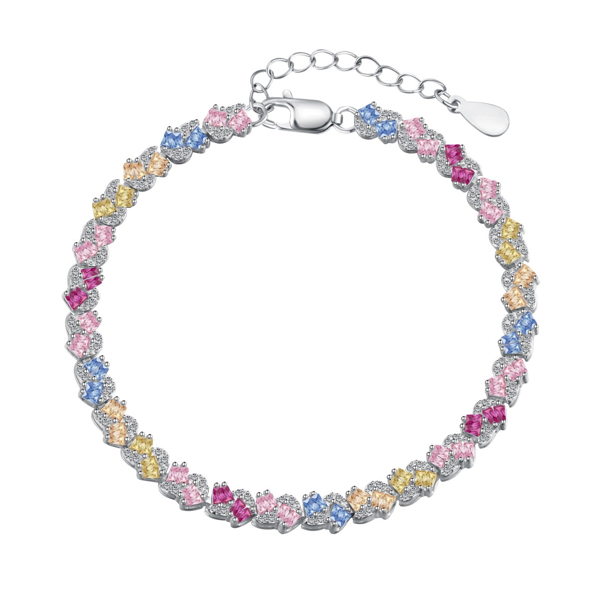 [AURORA] Verziertes buntes Partyarmband in Blumenform
