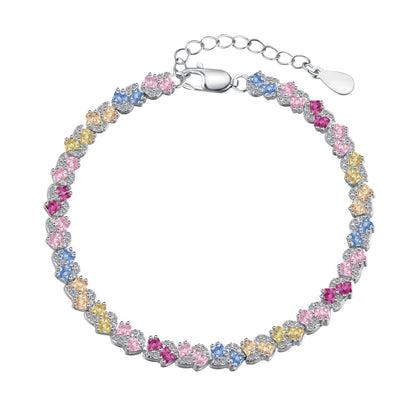 [AURORA] Verziertes buntes Partyarmband in Blumenform