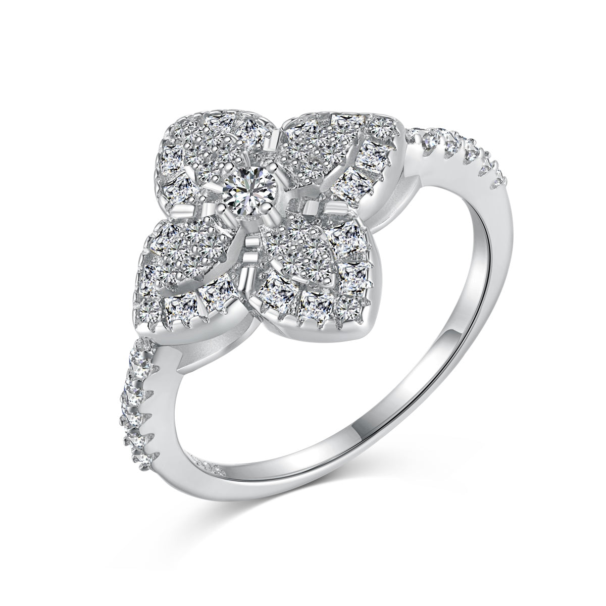 [Aurora]Luxurious Colorful Flower Shape Banquet Ring