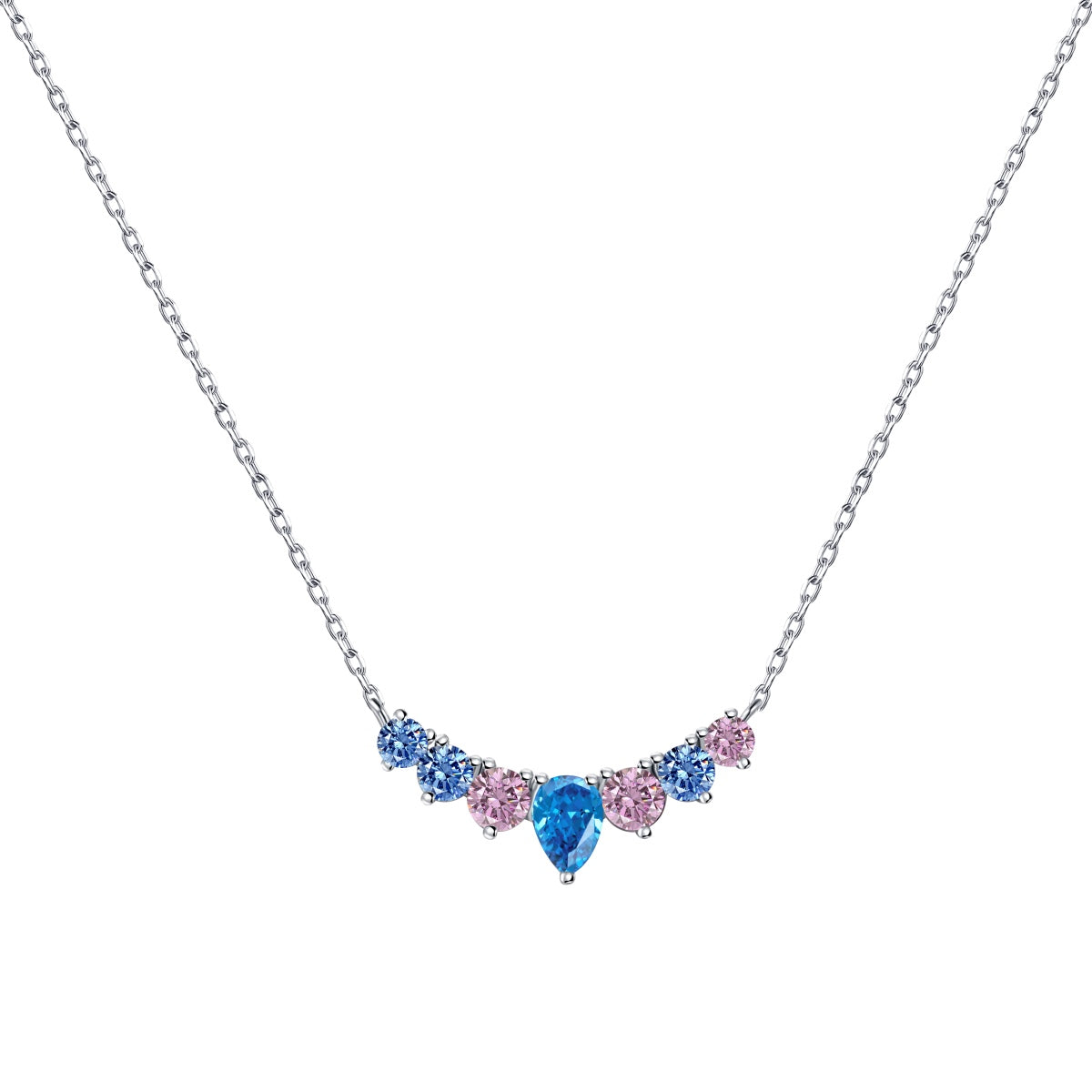 [Aurora]Dainty Colorful Heart Necklace