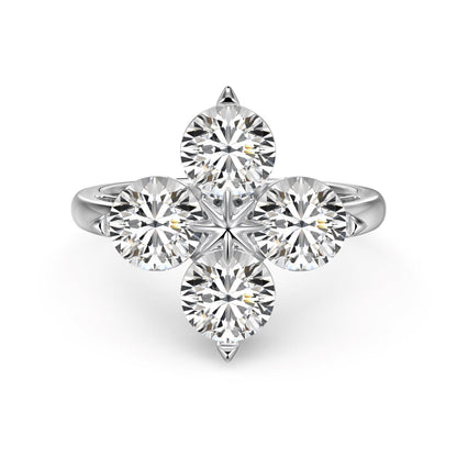 [Aurora]Four-Leaf Clover Eight-Pointed Star Ring