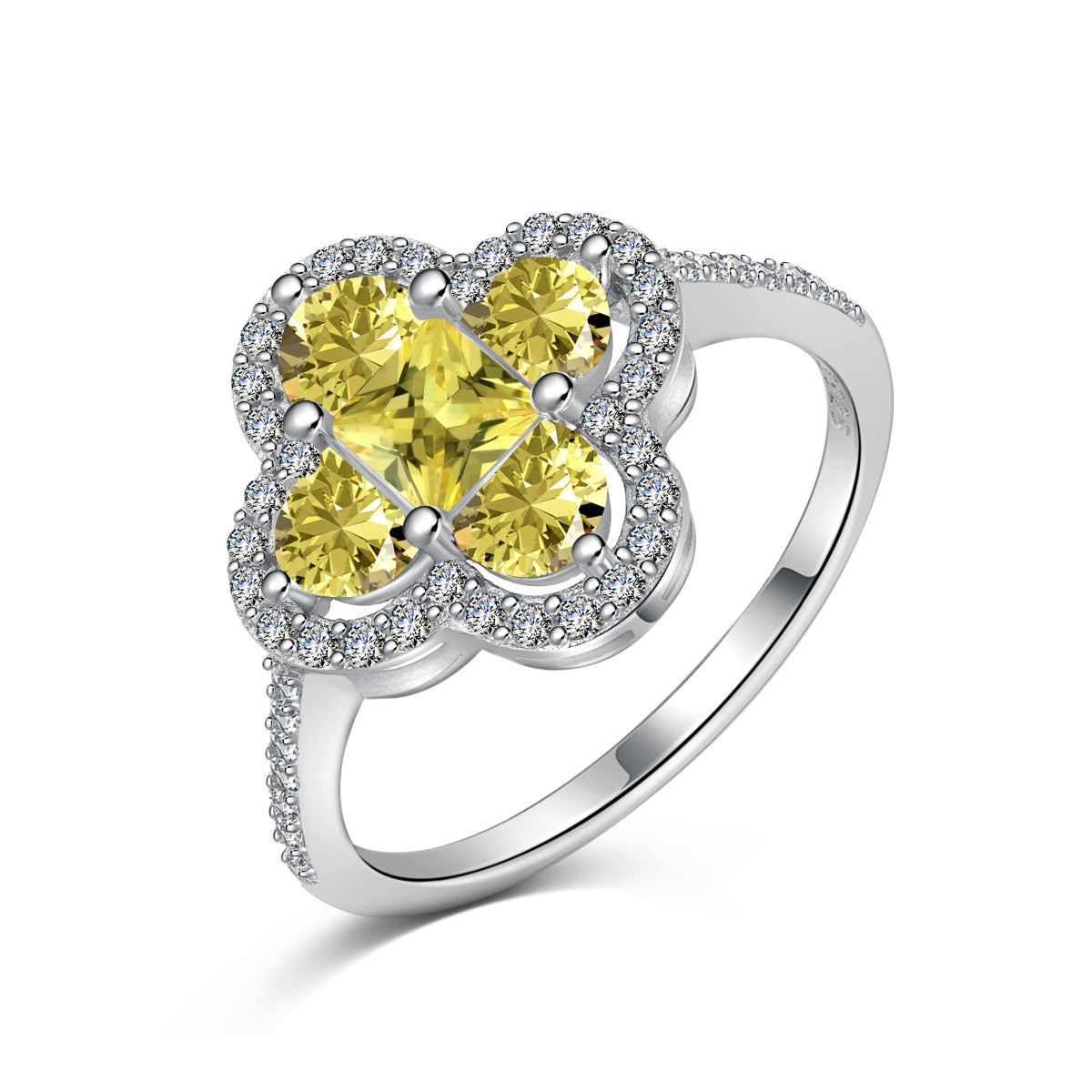 [Aurora]Luxurious Eternity Flower Shape Banquet Ring