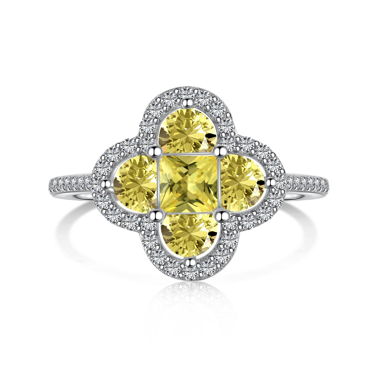 [Aurora]Luxurious Eternity Flower Shape Banquet Ring