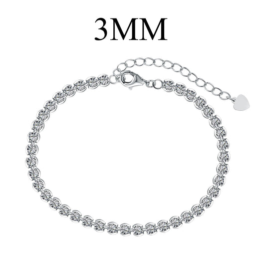 [Aurora]Ornate  Sparkling Round Cut Daily Bracelet