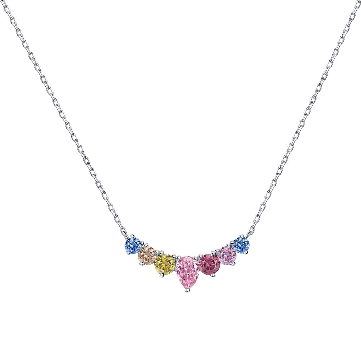[Aurora]Dainty Colorful Heart Necklace