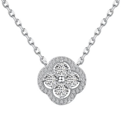 [AURORA]Exquisite Halskette mit vierblättrigem Kleeblatt-Blumendesign