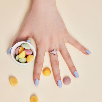 [Aurora]Luxurious Colorful Flower Shape Banquet Ring