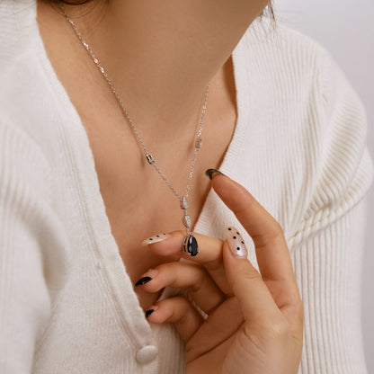 [Aurora]Dazzling Pear Cut Necklace