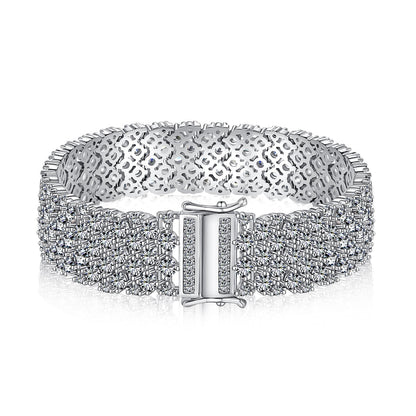 [AURORA] Verziertes, elegantes Party-Armband im Rundschliff