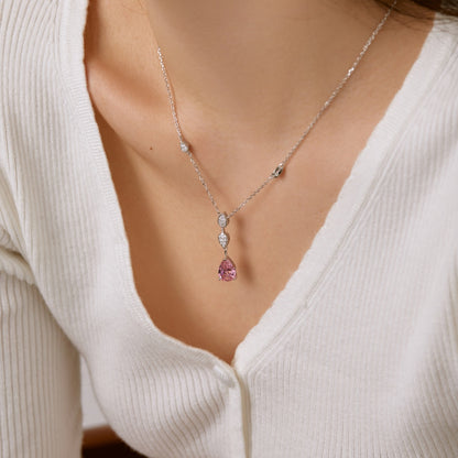 [Aurora]Dazzling Pear Cut Necklace