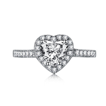 [AURORA]Eternity Splashy Romantischer Herzform-Liebhaberring