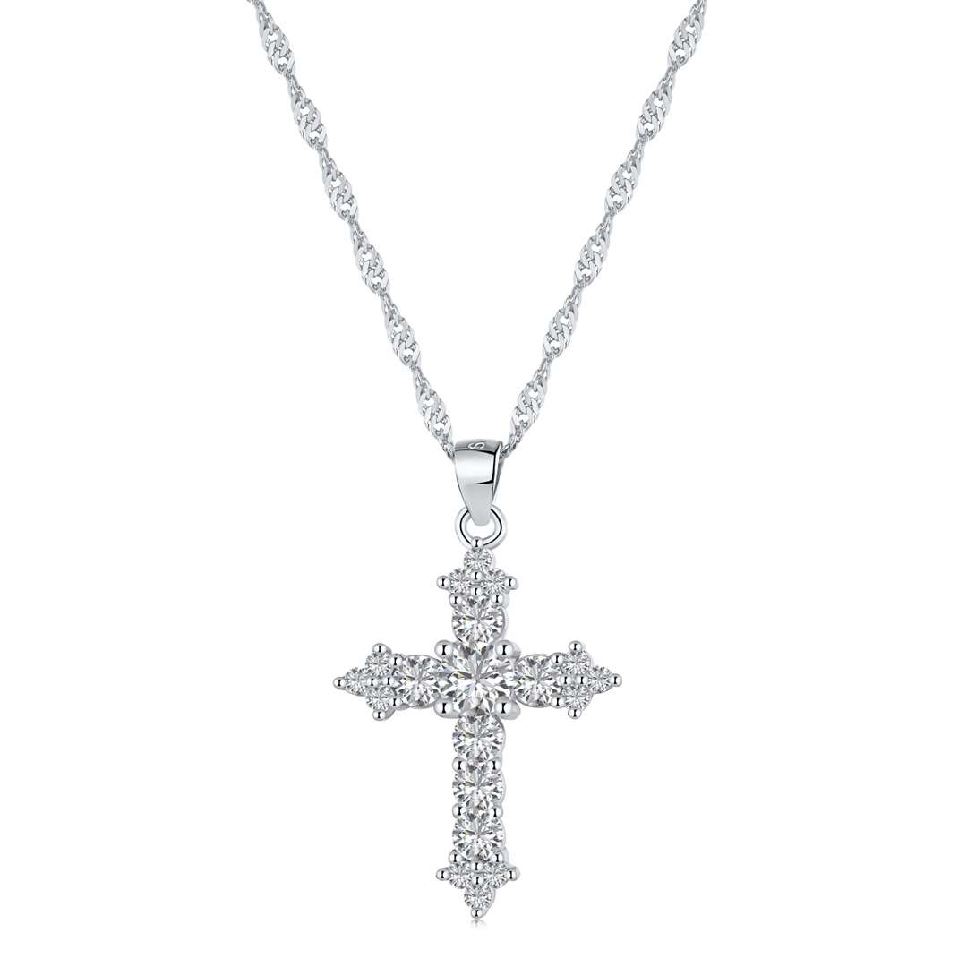 [Aurora]Delicate Cross Shape Necklace