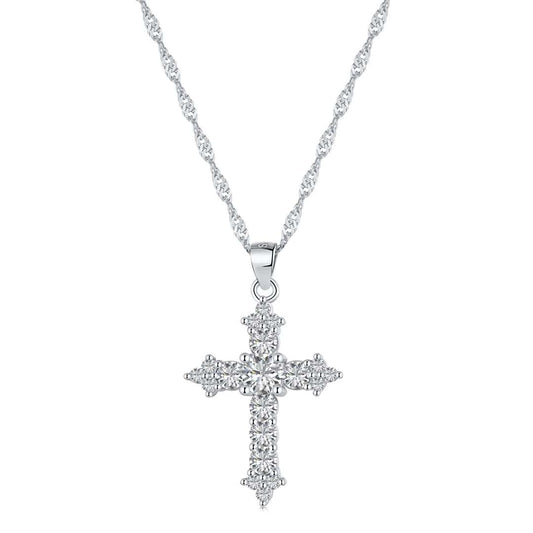 [AURORA]Delicate Cross Shape Necklace