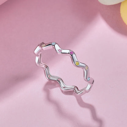 [Aurora]Ornate Vibrant Round Cut Daily Ring