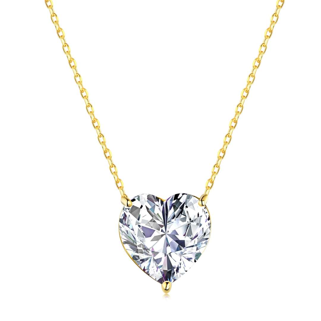 [AURORA]6.0 carat Radiant Heart Shape Necklace