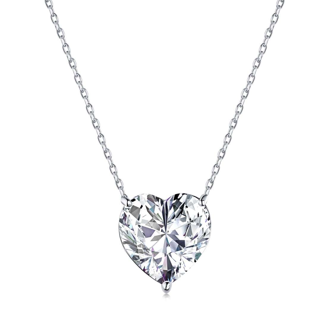 [AURORA]6.0 carat Radiant Heart Shape Necklace