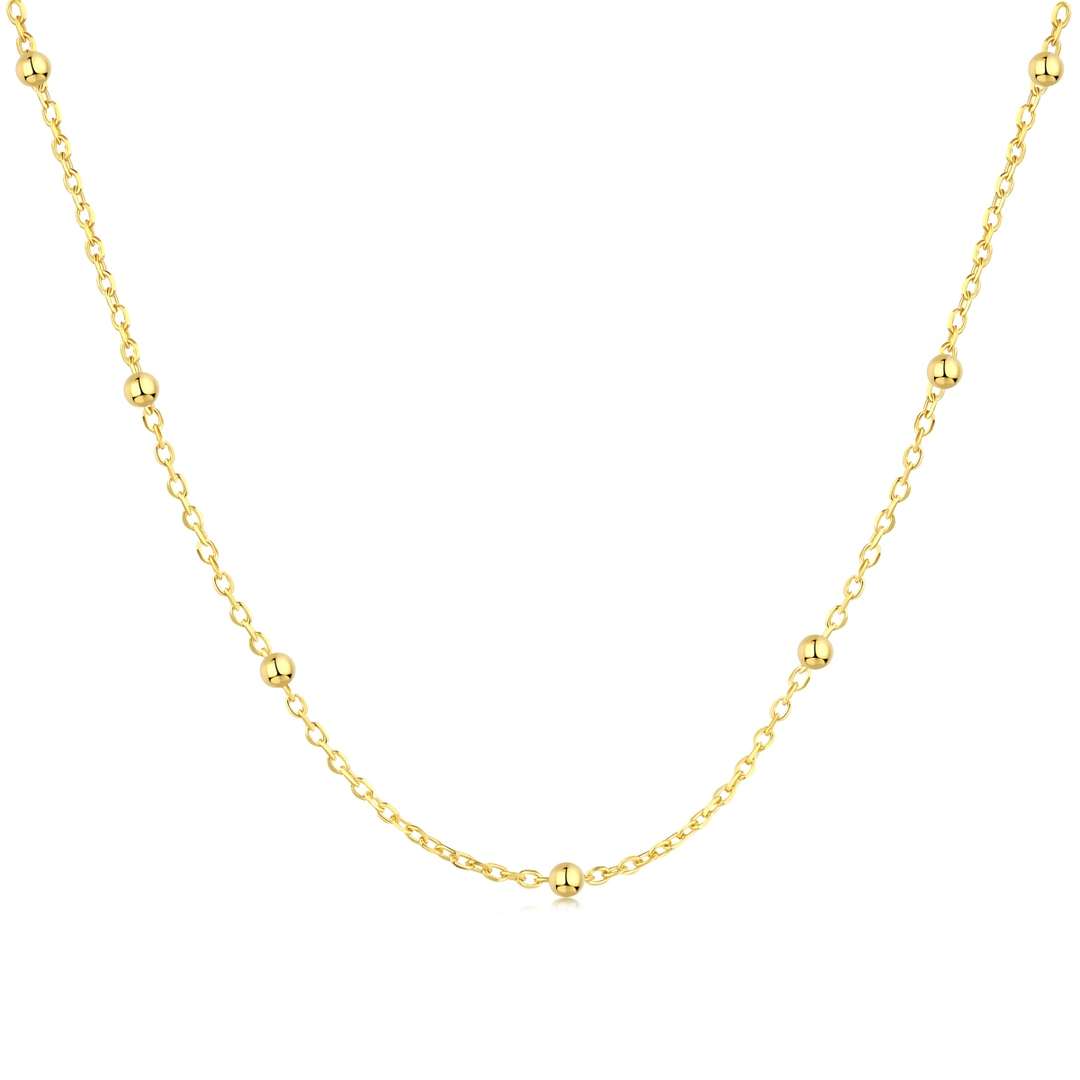 [Aurora]Small Bead Clavicle Chain Simple Necklace