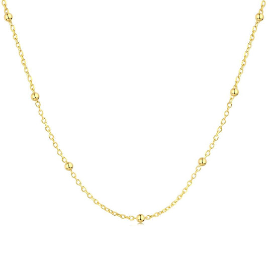 [Aurora]Small Bead Clavicle Chain Simple Necklace