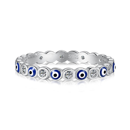 [Aurora]Sparkling Vibrant Round Shape Daily Ring