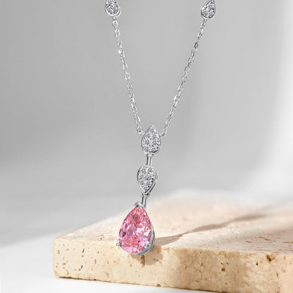 [Aurora]Dazzling Pear Cut Necklace