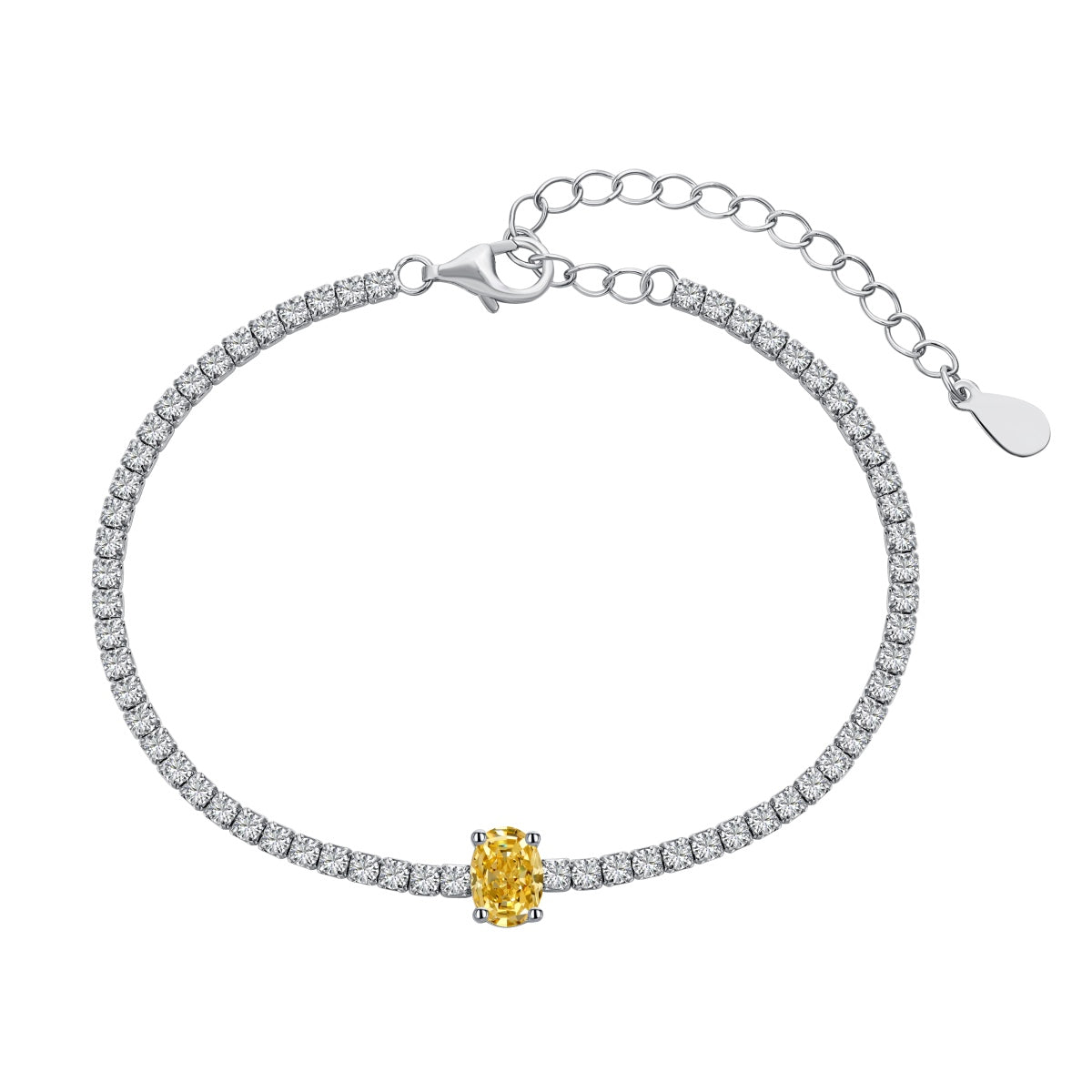 [AURORA]0,75 Karat Exquisites Ovalschliff-Tagesarmband