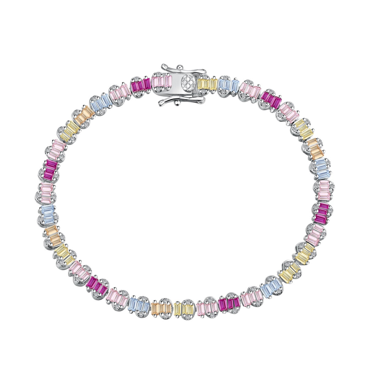 [AURORA]Delicate Colorful Emerald Cut Party Bracelet