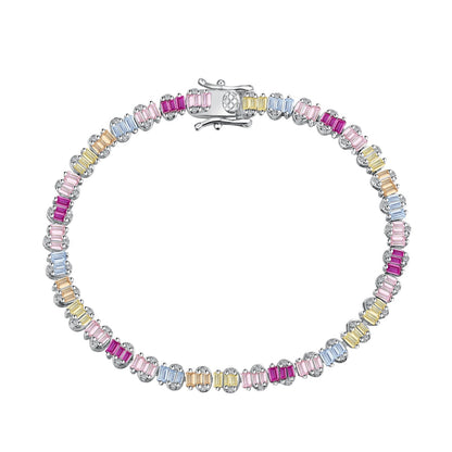 [AURORA]Delicate Colorful Emerald Cut Party Bracelet