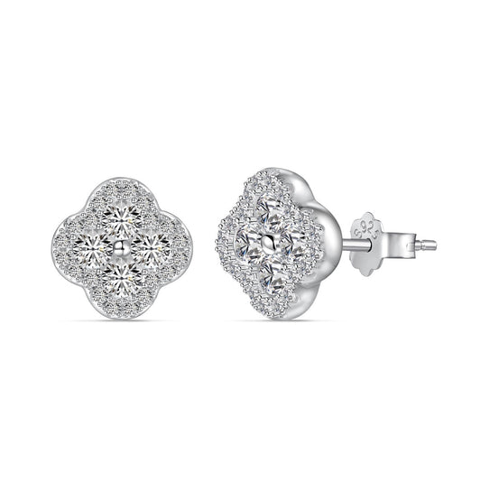[AURORA]Four-Leaf Clover Flower Shaped Earrings