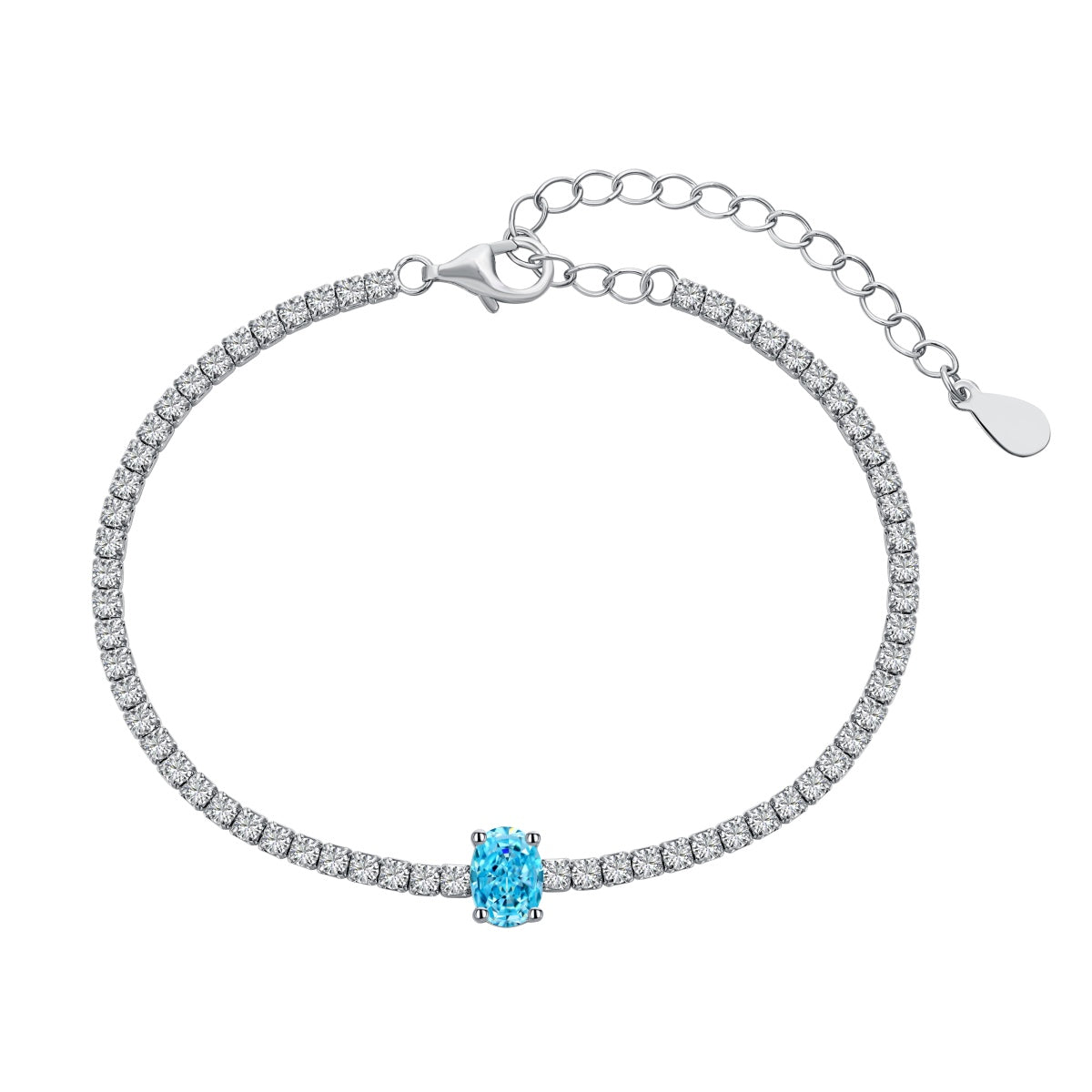 [AURORA]0,75 Karat Exquisites Ovalschliff-Tagesarmband