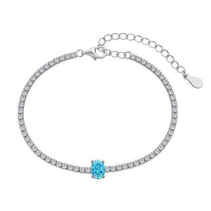 [AURORA]0,75 Karat Exquisites Ovalschliff-Tagesarmband