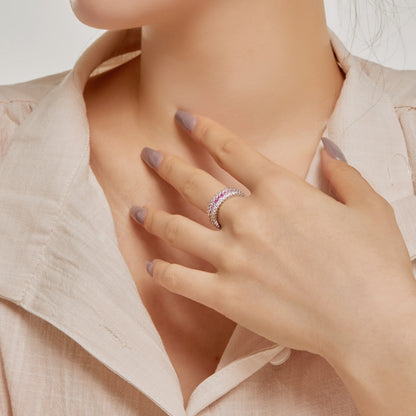 [Aurora]Ornate Colorful Radiant Cut Daily Ring