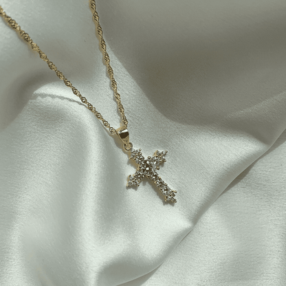[Aurora]Delicate Cross Shape Necklace