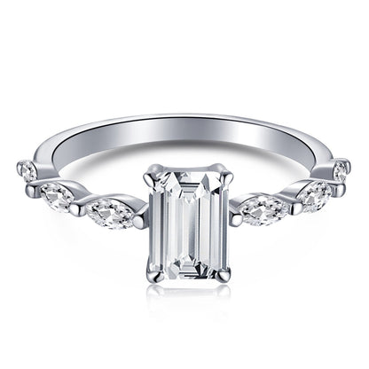 [Aurora]1.0 Carat Dainty Resplendent Radiant Cut Daily Ring