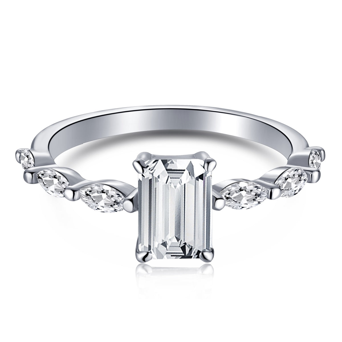 [AURORA]1.0 Carat Dainty Resplendent Radiant Cut Daily Ring