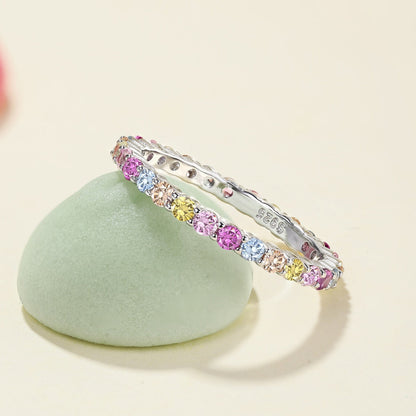 [AURORA]Elegant Vivid Round Cut Daily Ring