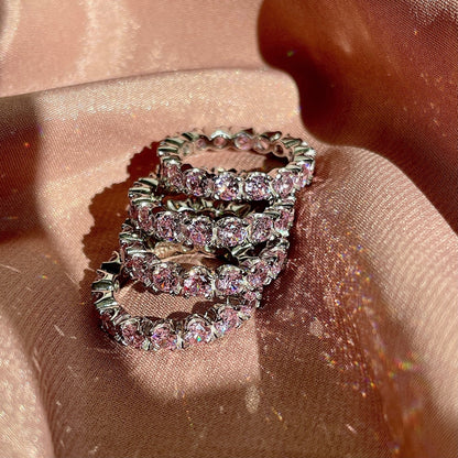[Aurora]Eternity Round Cut Tennis Ring