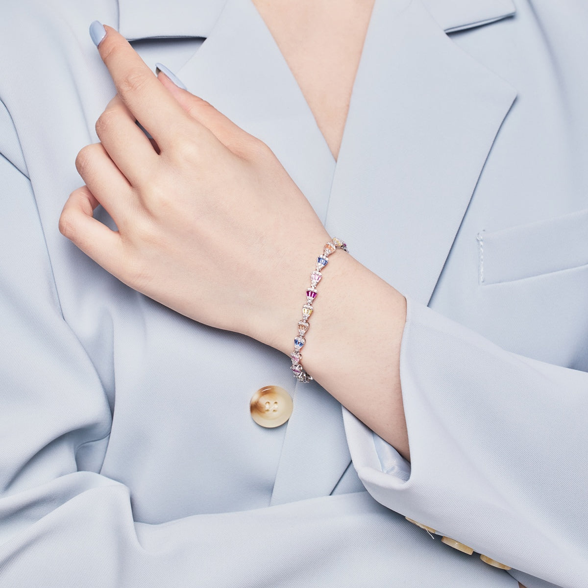 [Aurora]Radiant Water Drop Shape Daily Bracelet