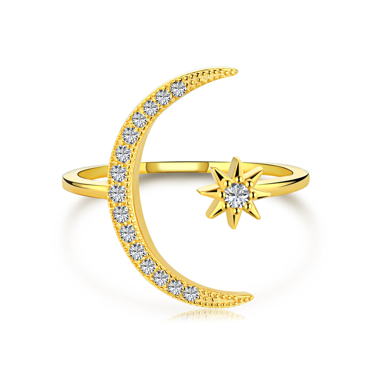 [Aurora]Eternity Moon & Star Ring